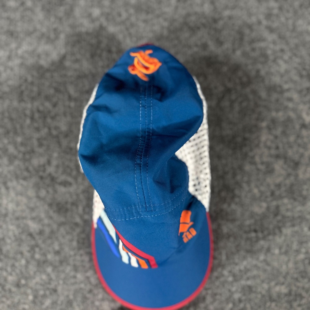 Boco Gear Rabbit RAD Running Hat Mesh Technical Performance Cap OSFM Blue Orange - Picture 5 of 7